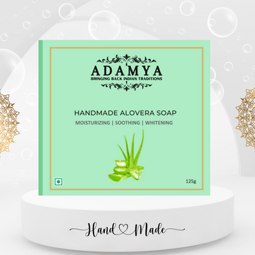HANDMADE COLD PROCESSED ALOEVERA SOAP FOR MOISTURIZING, SOOTHING AND WHITE SKIN.